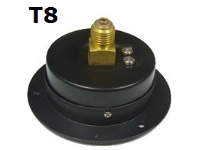 Model T8 Gauge - 1/4" NPT with Panel Mount Connection Non Filled